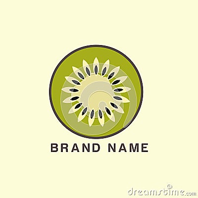 Kiwi icon Logo Design Template Vector Stock Photo