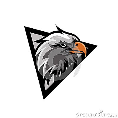 Illustration eagle head mascot logo Vector Illustration