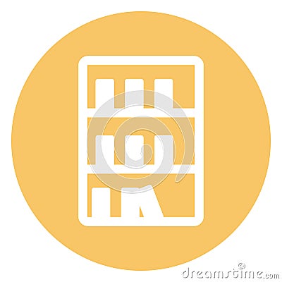 Basic RGB Bookcase, books Vector Icon which can easily modify or edit Stock Photo