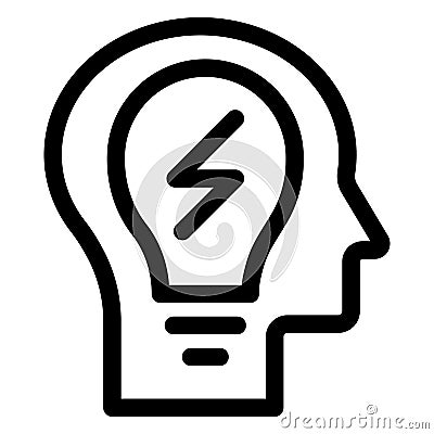 Brain idea, creative brain, Line vector icon which can easily modify or edit Vector Illustration