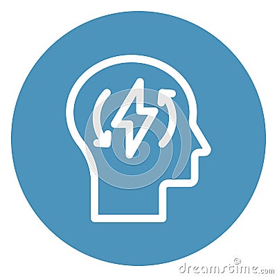 Brain idea, brain power, Line vector icon which can easily modify or edit Vector Illustration