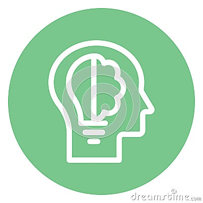 Brain idea, creative brain Line vector icon which can easily modify or edit Vector Illustration