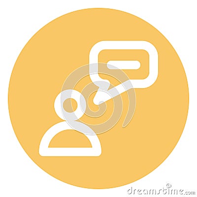 Commenting, communication Bold Outline Vector icon which can easily modified or edited Vector Illustration