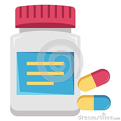 Food Supplements color vector icon which can easily modify or edit Vector Illustration