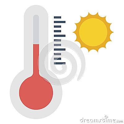 Meteorology, outdoor thermometer Color Vector Icon which can be easily modified or edited Vector Illustration