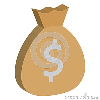 Currency sack, dollar sack isolated vector icon which can easily modify Stock Photo