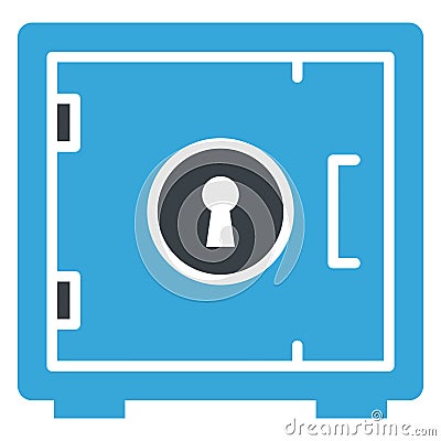 Bank locker, bank vault, digital locker, locker, numeric locker vector icon which can modify Vector Illustration