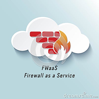 illustration of cloud firewall icon Vector Illustration