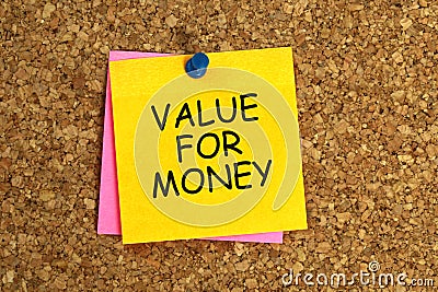 Value for money post it Stock Photo