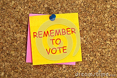 Remember to vote post it Stock Photo