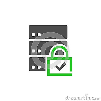 File security icon in vector file for ui design Stock Photo