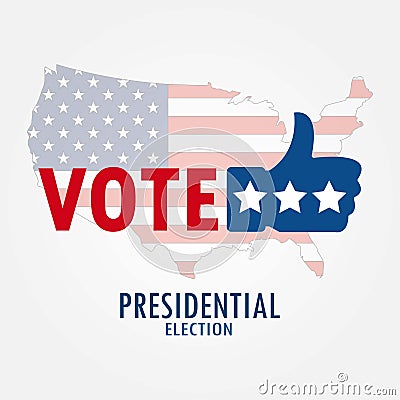 Presidential Election background, USA debate of president voting 2020 Vector Illustration