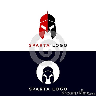 Spartan man logo design icon vector Vector Illustration