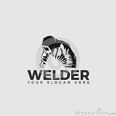 Welding company logo design CONSTRUCTION LOGO Vector Illustration