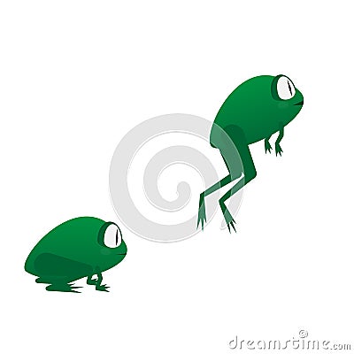 Frog. Frog jump. Vector illustration Vector Illustration