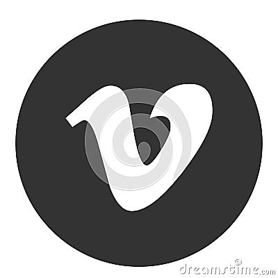 Vimeo icon logo vector button design isolated white. May 25,2020 in Sri Lanka Cartoon Illustration