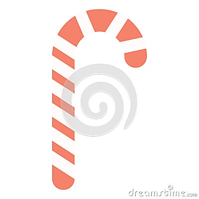 Candy cane Color Vector Icon which can easily modify or edit icon Vector Illustration