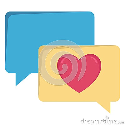 Romance online, online loving chat vector icon which can easily modify or edit Vector Illustration