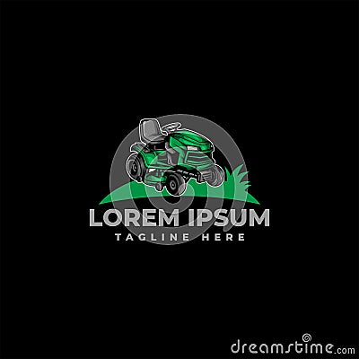 Lawn Mower Logo Vector Vector Illustration