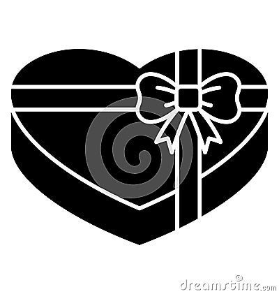 Gift, gift box Glyph Style vector icon which can easily modify or edit Vector Illustration