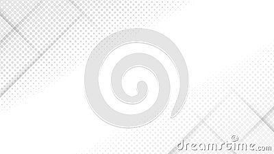 Abstract Vector White and Grey Background with Diagonal Lines and Halftone Dots Pattern Stock Photo