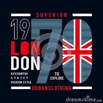 Superior london typography design for t shirt Vector Illustration