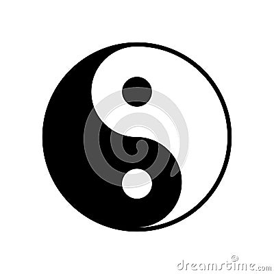 Ying yang vector logo shape. Vector Illustration