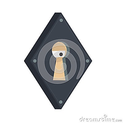 Look through the keyhole. Privacy, vector illustration Vector Illustration