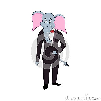 cool boss stel elephant animal Stock Photo