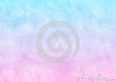 Vector Pastel Blue and Pink Abstract Background with Watercolor Pattern Stock Photo