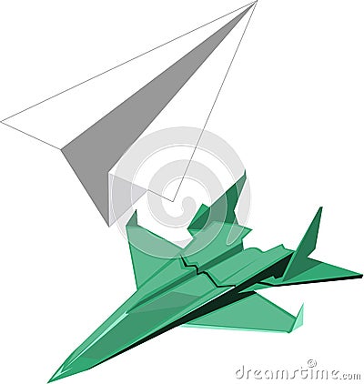 Cute origami illustration for kids Vector Illustration