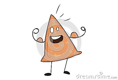 Illustration OF Samosa Snack Vector Illustration