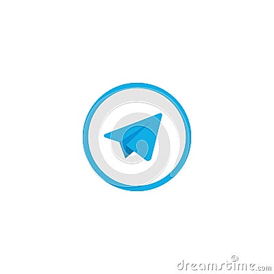 Telegram icon vector for contact section Vector Illustration