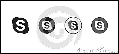 Skype icon, skype png, skype vector icons Vector Illustration