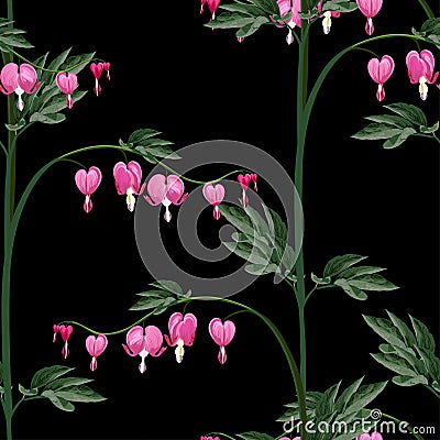 Seamless background from a flowers ornament, fashionable modern wallpaper or textile. Vector Illustration