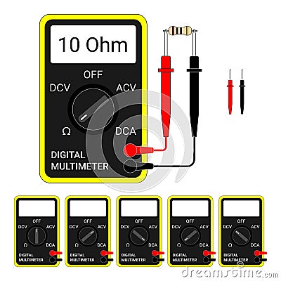 Digital Multimeter Vector Image Vector Illustration