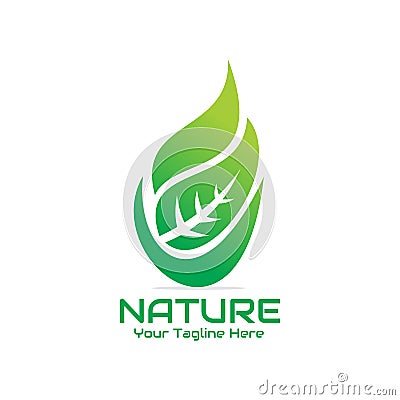 Illustration vector graphic of pile of green leaves Vector Illustration