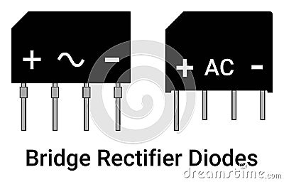 Bridge Rectifier Diode vector illustration Vector Illustration