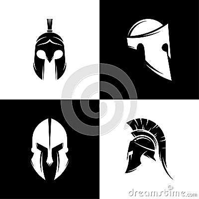 Spartan warrior logo vector design Vector Illustration