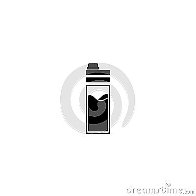 Logo, symbol, icon, drinking bottle, drinking glass, tumbler. Vector Illustration