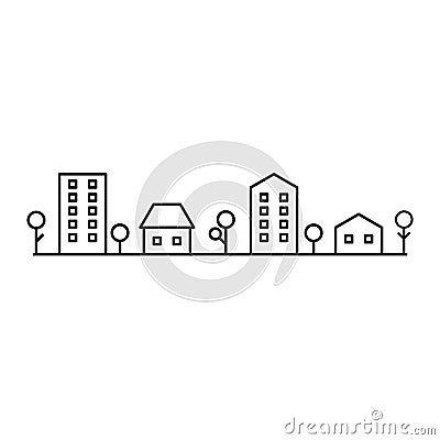 Logos, symbols, icons, houses, homes. Vector Illustration