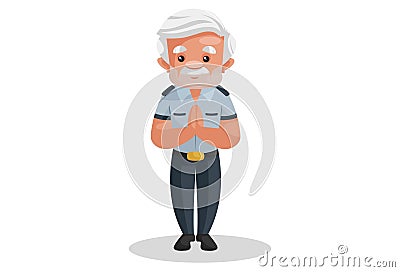 Watchman Vector Cartoon Character Vector Illustration