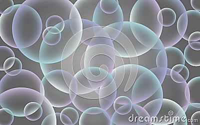 Abstract background with rainbow soap bubbles Vector Illustration