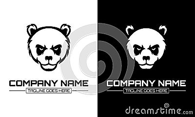 Ilustration vector graphic of Panda Head Logo Design Template. Modern Design. Panda logo. Stock Photo