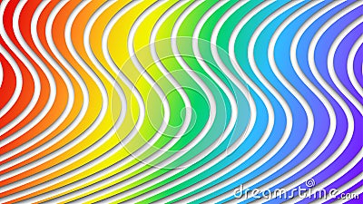 Vector Abstract Rainbow Colored Gradient Curving Stripes Texture Background Stock Photo