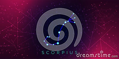 Cool Scorpius Zodiacal Constellation Background and Wallpaper Stock Photo