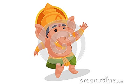 Vector Graphic Illustration of Lord Ganesha Vector Illustration