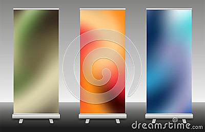Silky smooth pattern vertical banners set Vector Illustration