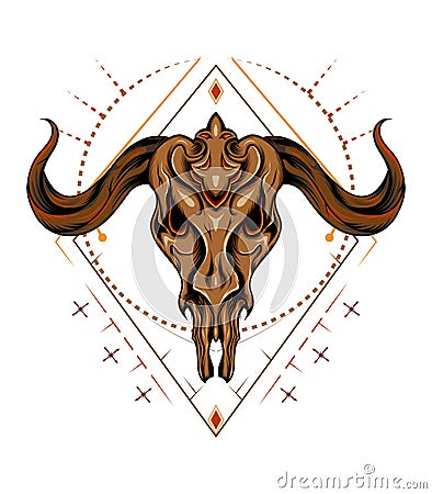 Byson logo bulls. animal logo template Stock Photo