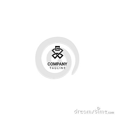 Logo, icon, symbol, company or business monogram tie knot has the meaning of consistent and confident character. Vector Illustration